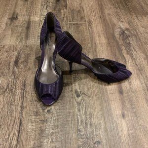 Nicole Miller Open Toe Heel Purple Size 8.5